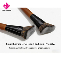 Pinceau de contour facial individuel de luxe, brun ombré, personnalisé, à marque privée