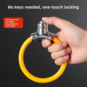 Candado para Bicicleta <span class=keywords><strong>de</strong></span> Montaña, Carretera y Eléctrica, Impermeable, Antirrobo, <span class=keywords><strong>de</strong></span> ABS/PVC/Aleación <span class=keywords><strong>de</strong></span> Zinc, Modelo 003, con Cable y Anillo - Product Image 4