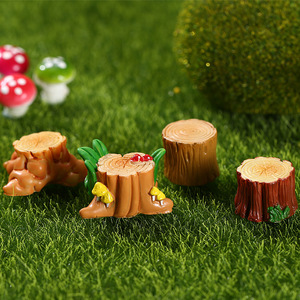 Souches et jeunes arbres miniatures en résine pour la décoration de jardin, accessoires de photographie, modèle artisanal durable, ornement végétal - Product Image 1