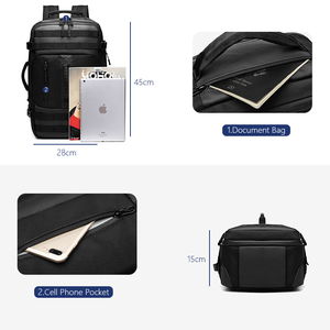 Ozuko 9242 2023 Luxury Smell <strong>Proof</strong> Retreat <strong>Backpack</strong> Fashion Anti <strong>Theft</strong> Hydration Camping <strong>Backpack</strong> Laptop Bags Office for Men - Product Image 5