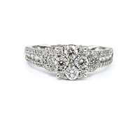 <strong>Best</strong> Workmanship Cute Wedding Anniversary Party Jewellery Shinning High Quality 18k Solid White Gold Real <strong>Diamond</strong> Prong <strong>Set</strong>