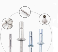 Rivets aveugles ouverts en acier inoxydable DIN7337 1/8 3/16 1/4 pouce Finition brillante