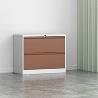 Armoire de bureau en acier blanc avec 3 tiroirs, type boîte à cartes à fixation rapide pour le rangement des dossiers de contrats de personnel
