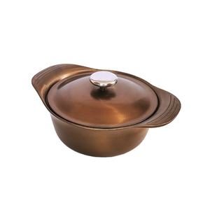 copper color 10" non-stick cooking pot iron casserole