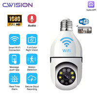 CCTV Keamanan IP Nirkabel 1080P Interkom Suara Dua Arah PTZ Wi-Fi Cakupan 360 Derajat CMOS H.265 Kamera Mini 1 Tahun
