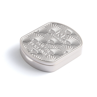 Vente flash - Contenant métallique magnétique à ouverture rabattable pour parfum solide irrégulier en alliage de zinc, diffuseur portable