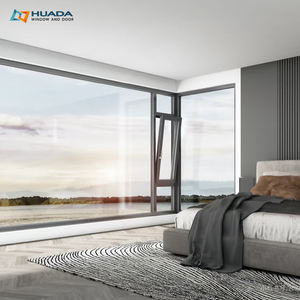 Fenêtres à battants en aluminium mince, <span class=keywords><strong>double</strong></span> vitrage, <span class=keywords><strong>double</strong></span> <span class=keywords><strong>action</strong></span>, isolées thermiquement, pour climat froid - Product Image 6