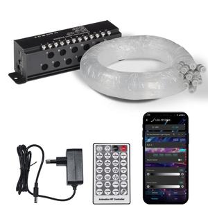 Motore Luminoso a LED Bianco a 12 Porte da 12W con Animazione, Controllo tramite App Mobile, Sorgente Luminosa a Fibra Ottica Effetto Stelle Cadenti per Soffitti Stellati - Product Image 1