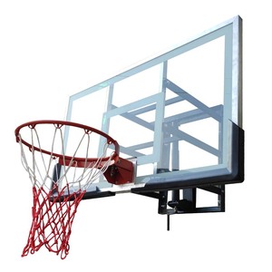 Canestro da Basket Rusu 120x80 cm con Supporto a Muro Regolabile a Manovella, in Acciaio e Vetro Temperato, Colore Personalizzabile - Product Image 2
