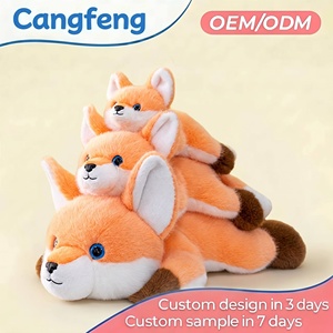 Juguete de Peluche de Zorro Naranja Personalizado al por Mayor de Fábrica, con Ojos Azules, Cara Blanca y Patas Marrones, Regalo para Niños Amantes del Bosque - Product Image 1