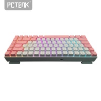 Clavier de jeu miniature sans fil double, filaire, rétroéclairé par LED RGB, avec membrane anti-fantôme rechargeable, USB Type-C, périphérique PC, 2,4 GHz