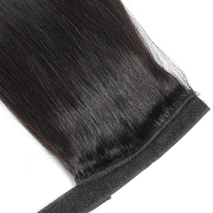 Extensions <span class=keywords><strong>de</strong></span> <span class=keywords><strong>queue</strong></span> <span class=keywords><strong>de</strong></span> <span class=keywords><strong>cheval</strong></span> en cheveux humains naturels noirs brésiliens, longues, ondulées, à enrouler - Product Image 3