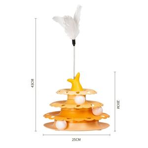 Los mejores suministros para mascotas, tocadiscos <span class=keywords><strong>interactivo</strong></span> para gatos, <span class=keywords><strong>rodillo</strong></span> divertido, ejercitador de bolas, pistas de rodillos para gatos, juguete de 4 niveles, juguete de pelota para gatos - Product Image 3