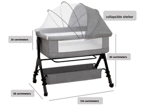 Высококачественная портативная складная детская кровать, регулируемая высота для новорожденных, качественная москитная сетка для дома, Детские принадлежности - Product Image 4