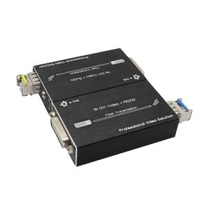 Konverter 4 k-dvi ke serat, transreceiver optik <span class=keywords><strong>Video</strong></span> DVI Ultra HD, hingga 20km lebih dari Mode tunggal dengan Audio Stereo eksternal - Product Image 1