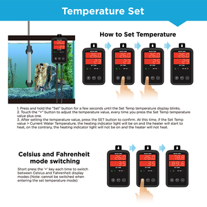 100W-3000W Digitaal Display Titanium Roestvrijstalen Dompelboiler Aquarium Temperatuurregelaar Voor Aquaria - Product Image 5