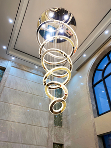 Hot bán tùy chỉnh trang trí trần sang trọng Mặt dây chuyền đèn lớn cổ điển Đèn Chùm Pha Lê - Product Image 4