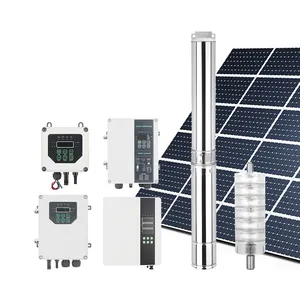 태양광 패널 컨트롤러 인버터가 있는 높은 에너지 효율 4 인치 태양열 워터 펌프