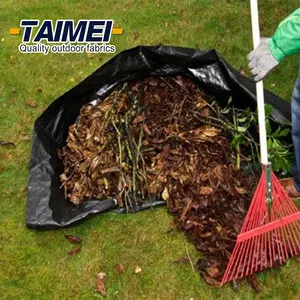 Lona con cordón para limpieza de hogar y jardín, lona verde para limpiar hojas