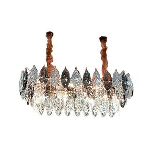 Lámpara <span class=keywords><strong>de</strong></span> techo <span class=keywords><strong>de</strong></span> lujo para escaleras, candelabro <span class=keywords><strong>de</strong></span> cristal K9 <span class=keywords><strong>de</strong></span> hierro con forma <span class=keywords><strong>de</strong></span> hoja negra rectangular, larga, clásica, moderna, para vestíbulo <span class=keywords><strong>de</strong></span> hotel - Product Image 4