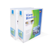 Classeur A4 à 4 trous en PVC, type pochette trois côtés, largeur de dos 4 pouces, grande capacité, pour documents, vente en gros usine