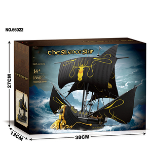 Juego de bloques de construcción de barco pirata, microladrillos de plástico Unisex <span class=keywords><strong>para</strong></span> niños, Kit de modelo de exhibición de velero de perlas negras - Product Image 3