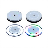 Sous-verre LED transparent minimaliste moderne, lumineux et étanche, lampe d'ambiance multicolore pour bar et boîte de nuit