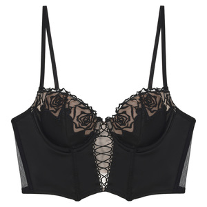 Haut corset <span class=keywords><strong>en</strong></span> satin premium à motif arête de poisson, broderie personnalisée, camisole à fleurs <span class=keywords><strong>en</strong></span> dentelle, streetwear décontracté, soutien-gorge vert élégant, lingerie sexy - Product Image 6