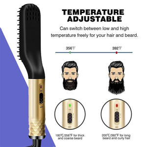 Lisseur de barbe pour hommes brosse à cheveux électrique portable pour hommes adaptée à <span class=keywords><strong>son</strong></span> père <span class=keywords><strong>et</strong></span> à <span class=keywords><strong>son</strong></span> mari peigne à barbe chaude - Product Image 5