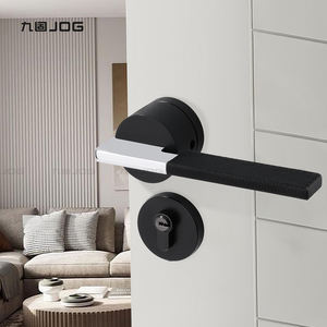 JOG quincaillerie usine OEM alliage <span class=keywords><strong>de</strong></span> Zinc chrome rond levier serrures or cuir <span class=keywords><strong>de</strong></span> vache poignées <span class=keywords><strong>de</strong></span> <span class=keywords><strong>porte</strong></span> - Product Image 4