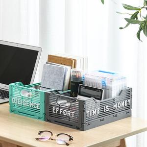 Wholesale PP Rectangular <b>Collapsible</b> Stackable Foldable Eco-Friendly Injection Organizer Bin Home Office Multi-Purpose <b>Storage</b> - Product Image 3
