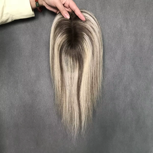 Durable 10 pouces 13x16cm femmes 100% Remy cheveux humains chinois Type de cheveux droits #8C60 couleur Sinoland haut de gamme toupet Toppers - Product Image 5