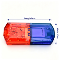 Lampe d'avertissement LED rechargeable pour épaule, rouge et bleue, clignotante, à clipser, pour patrouille routière, lampe de sécurité, chargement USB