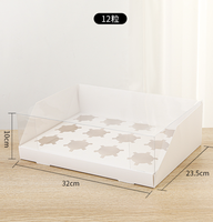 Nouveau design Boîte à gâteau transparente monocouche avec support à 4/9/12 trous Emballage de haute qualité-Recyclable estampillé pour un usage alimentaire