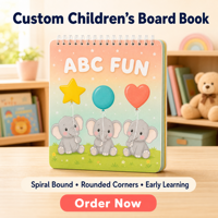 Libro Infantil Personalizado Educativo con Espiral, Esquinas Redondeadas y Cartón Grueso