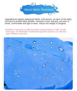 Áo mưa đ<span class=keywords><strong>i</strong></span> học cho bé trai bé gá<span class=keywords><strong>i</strong></span>, áo choàng trẻ em mẫu giáo, tiểu học, họa tiết hoạt hình, thiết kế du lịch - Product Image 5