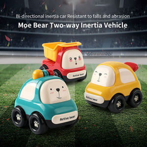 Lot de 3 véhicules à friction sans batterie : Voiture de police, Camion benne et Taxi. Jouets de voiture à inertie de dessin animé pour enfants, idéal pour cadeau, vente en gros. - Product Image 4