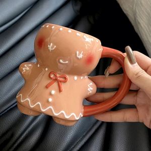Hot Sale Wholesale Custom Ceramic Cup Couple Merry <strong>Christmas</strong> Gingerbread Mugs Xmas Themed Santa Coffee Mug for Presents - Product Image 5