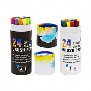 Paquete de 24 Tubos de Papel para Pinceles de Acuarela de 1-2 mm, Marcadores de Pintura - Product Image 3