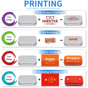 Biểu Tượng Tùy Chỉnh Quảng Trường Kim Loại Tinplate Kẹo Hộp Thiếc Với Nắp Bản Lề Nhỏ Cho Thực Phẩm Cookie Đường Nhai Kẹo Cao Su Hình Chữ Nhật Hình Dạng - Product Image 2