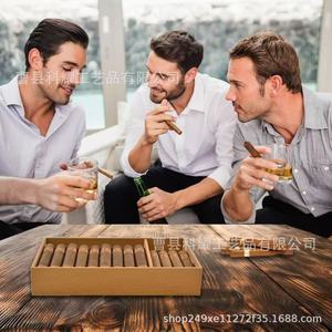 Caja de Almacenamiento de Cigarros Rectangular de Madera de 12.5x7.5x2.25 Pulgadas con Asa, Divisor de Cedro Extraíble, Organizador de Escritorio Portátil - Product Image 5