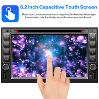 Reproductor de DVD para Auto Ipposter de 6.2 Pulgadas y 2 Din, Radio Universal Android para Auto con GPS, Navegación, Reproductor Multimedia MP3 MP4