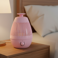 Diffuseur d'aromathérapie ultrasonique électrique rose en plastique pour la maison, contrôle mécanique de l'humidité, faible bruit, usage domestique