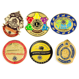 Nhà sản xuất chuyên nghiệp huy hiệu cài áo nam châm tròn men mềm mạ vàng tùy chỉnh Câu lạc bộ Lions Quốc tế - Product Image 4