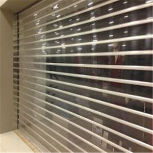 Gorden aluminium polikarbonat Tiongkok Modern shutter pintu gulung transparan Mall panggangan eksterior komersial penggunaan otomatis