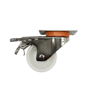 SS 304 Edelstahl Lenk rollen 75 100 125 150mm PU Gummi Nylon Optionen - Product Image 1