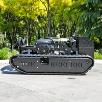 Tondeuse RC à essence dédiée aux pentes, moteur 4 temps, connexion sans fil, désherbeuse agricole tout-terrain à chenilles antidérapantes