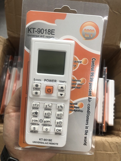 Features LCD Display Multi-Brand AC Remote Control 5000-in-1Universal AC Remote Control KT-9018E for Air Conditioner