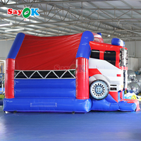 Sayok Brandweer thème gonflable enfants Trampoline toboggan gonflable rebond caserne de pompiers pompier Sam château gonflable gonflable