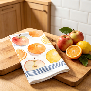 Serviette de cuisine en coton tissé uni, imprimée sur mesure, très absorbante, séchage rapide, pour le nettoyage - Product Image 1